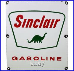 Vintage Sinclair Gasoline Porcelain Sign Gas Station Dino Dinosaur Motor Oil