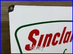 Vintage Sinclair Gasoline Porcelain Sign Gas Station Dino Dinosaur Motor Oil