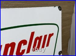 Vintage Sinclair Gasoline Porcelain Sign Gas Station Dino Dinosaur Motor Oil