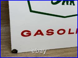 Vintage Sinclair Gasoline Porcelain Sign Gas Station Dino Dinosaur Motor Oil
