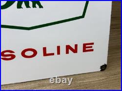 Vintage Sinclair Gasoline Porcelain Sign Gas Station Dino Dinosaur Motor Oil