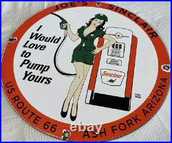 Vintage Sinclair Gasoline Porcelain Sign, Gas Station, Pump Plate, Motor Oil