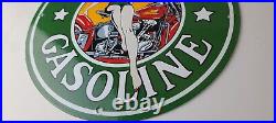 Vintage Sinclair Gasoline Sign Pinup Girl Sign Gas Oil Pump Porcelain Sign