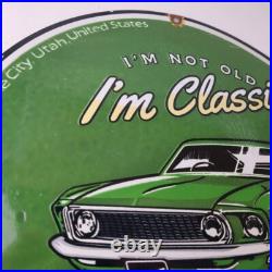 Vintage Sinclair Gasoline Sign Service I'm Classic Gas Pump Porcelain Sign