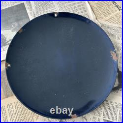 Vintage Sinclair Hc Gasoline 12 Inch Convex Porcelain Enamel Sign