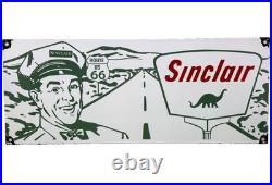 Vintage Sinclair Motor Oil Porcelain Sign Dealership Gas Station Dino Gasoline