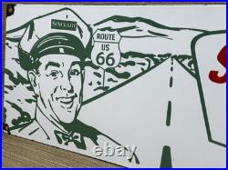 Vintage Sinclair Motor Oil Porcelain Sign Dealership Gas Station Dino Gasoline
