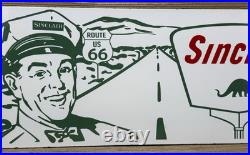 Vintage Sinclair Motor Oil Porcelain Sign Dealership Gas Station Dino Gasoline