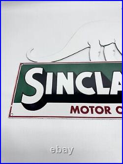 Vintage Sinclair Motor Oil Service Station Porcelain Large Dinosaur Sign