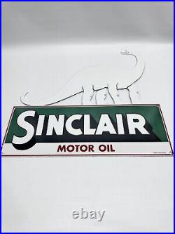 Vintage Sinclair Motor Oil Service Station Porcelain Large Dinosaur Sign