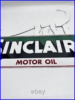 Vintage Sinclair Motor Oil Service Station Porcelain Large Dinosaur Sign