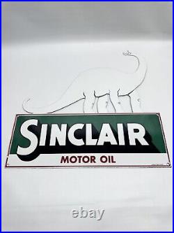 Vintage Sinclair Motor Oil Service Station Porcelain Large Dinosaur Sign