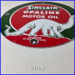Vintage Sinclair Opaline Sign Gas Motor Oil Porcelain Advertisement Sign