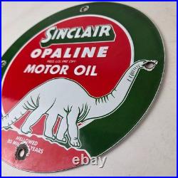 Vintage Sinclair Opaline Sign Gas Motor Oil Porcelain Advertisement Sign