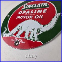 Vintage Sinclair Opaline Sign Gas Motor Oil Porcelain Advertisement Sign