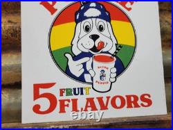 Vintage Slush Puppie Porcelain Sign Old Frozen Icee Beverage Cold Ice Cola Drink