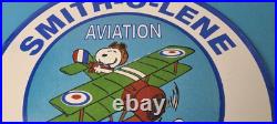 Vintage Smith-O-Lene Gasoline Sign Aviation Service Gas Pump Porcelain Sign Vintage Smith-O-Lene Gasoline Sign Aviation Service Gas Pump Porcelain Sign