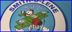 Vintage Smith-O-Lene Gasoline Sign Aviation Service Gas Pump Porcelain Sign Vintage Smith-O-Lene Gasoline Sign Aviation Service Gas Pump Porcelain Sign