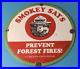 Vintage-Smokey-Bear-Porcelain-Prevent-Forest-Fires-Gas-Service-Pump-Plate-Sign-01-fk