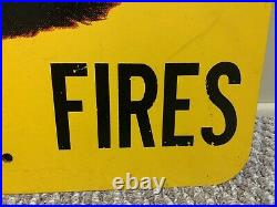 Vintage Smokey Bear Prevent Forest Fires Fiberglass Sign, Large, 18 x 24 RARE