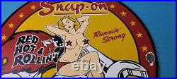 Vintage Snap-On Tools Porcelain Sign Auto Wrench Gas Service Garage Shop Sign