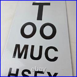 Vintage Snellen Chart Sign Eye Doctor Exam Man Cave Gas Porcelain Sex Sign