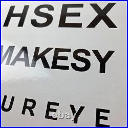 Vintage Snellen Chart Sign Eye Doctor Exam Man Cave Gas Porcelain Sex Sign