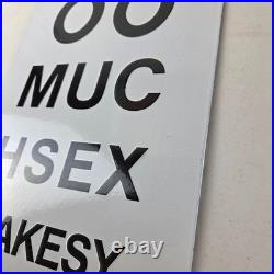 Vintage Snellen Chart Sign Eye Doctor Exam Man Cave Gas Porcelain Sex Sign