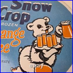 Vintage Snow Crop Sign Orange Juice Piggly Gas Oil Pump Sign Vintage Snow Crop Sign Orange Juice Piggly Gas Oil Pump Sign