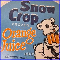 Vintage Snow Crop Sign Orange Juice Piggly Gas Oil Pump Sign Vintage Snow Crop Sign Orange Juice Piggly Gas Oil Pump Sign