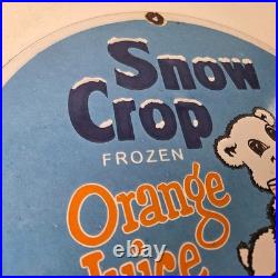 Vintage Snow Crop Sign Orange Juice Piggly Gas Oil Pump Sign Vintage Snow Crop Sign Orange Juice Piggly Gas Oil Pump Sign