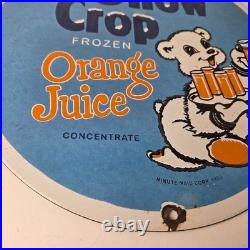 Vintage Snow Crop Sign Orange Juice Piggly Gas Oil Pump Sign Vintage Snow Crop Sign Orange Juice Piggly Gas Oil Pump Sign