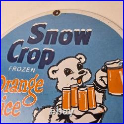 Vintage Snow Crop Sign Orange Juice Piggly Gas Oil Pump Sign Vintage Snow Crop Sign Orange Juice Piggly Gas Oil Pump Sign