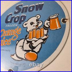 Vintage Snow Crop Sign Orange Juice Piggly Gas Oil Pump Sign Vintage Snow Crop Sign Orange Juice Piggly Gas Oil Pump Sign