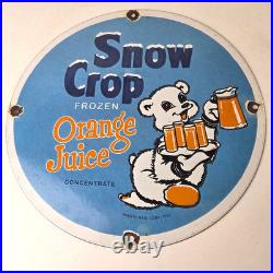 Vintage Snow Crop Sign Orange Juice Piggly Gas Oil Pump Sign Vintage Snow Crop Sign Orange Juice Piggly Gas Oil Pump Sign