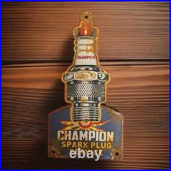 Vintage Spark Plug Porcelain Sign Bosch AC Delco Firestone Gas Oil 10 X 5 USA