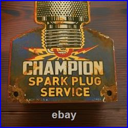 Vintage Spark Plug Porcelain Sign Bosch AC Delco Firestone Gas Oil 10 X 5 USA
