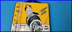 Vintage Spark Plugs Porcelain Engine Gas Ad Sales Sign On Service Thermometer