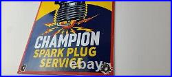 Vintage Spark Plugs Sign Automotive Garage Shop Mechanic Gas Pump Plate Sign