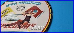 Vintage Speedway Porcelain Tennessee Auto 500 Service Station Pump Plate Sign