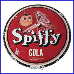 Vintage Spiffy Cola Porcelain Sign Shop Soda Advertising Gas Pump Service Sign