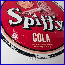 Vintage Spiffy Cola Porcelain Sign Shop Soda Advertising Gas Pump Service Sign