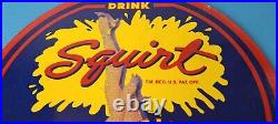 Vintage Squirt Porcelain Sign Drink Soda Beverage Gas Service Sign