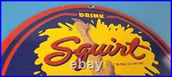 Vintage Squirt Porcelain Sign Drink Soda Beverage Gas Service Sign