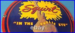 Vintage Squirt Porcelain Sign Drink Soda Beverage Gas Service Sign