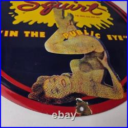 Vintage Squirt Porcelain Sign Soda Beverage Drink Gas Station Ad Sign