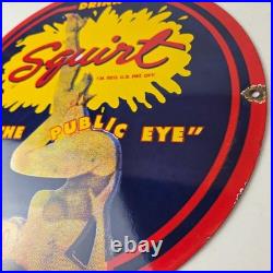 Vintage Squirt Porcelain Sign Soda Beverage Drink Gas Station Ad Sign