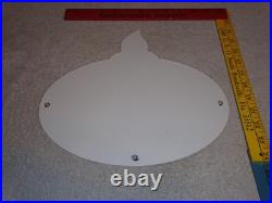 Vintage Standard Gas Torch & Flame 11 3/4 Porcelain Metal Gasoline & Oil Sign