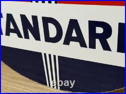 Vintage Standard Gasoline Porcelain Sign Service Station American Oil Torch Gas