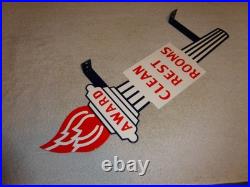 Vintage Standard Gasoline Torch Clean Restroom 2' Huge Metal Award Bathroom Sign